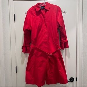 Vintage Burberrys Red Trench Coat